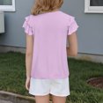 thumbnail image 3 of RXIRUCGD 2025 Vêtements d'Été pour Enfants Nouveaux T-Shirts d'Été pour Enfants Manches Raglan Manches Courtes T-Shirt Graphique Col Rond T-Shirt Filles Haut Décontracté, 3 of 5