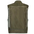 thumbnail image 3 of LUXUR Veste Cargo Homme avec Multiples Poches Pêche Escalade Gilets Utilitaires Vert Armée-Zip 3TG, 3 of 3