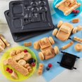 thumbnail image 4 of Auto Body Shop Waffle Maker- Mix & Match 20+ Custom Shaped Pieces to Build Cars, Trucks or Vehicles Out of WAFFLES! Breakfast Kids Adults Fun- Nonstick Cleanup w 4 Removable Plate, 4 of 7