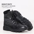 thumbnail image 2 of Mens Side Zip & Lace Up Army Tactical Combat Boots For Work, Security, Motorcycle, 2 of 5