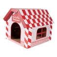 thumbnail image 2 of Cat Scratcher Hideout Cat Cardboard House for Small Animals Christmas Gifts Gift Box, 2 of 8