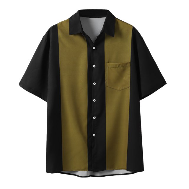 Homme Été Décontracté Imprimé Mode Imprimé Chemise Grande Taille Manches Courtes Justaucorps Manches Col Rabattu Chemise Justaucorps Homme Chemise Bouton Col Chemise
