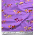 thumbnail image 1 of Soimoi Purple Cotton Duck Fabric Check & World Map Printed Fabric 1 Yard 42 Inch Wide, 1 of 5