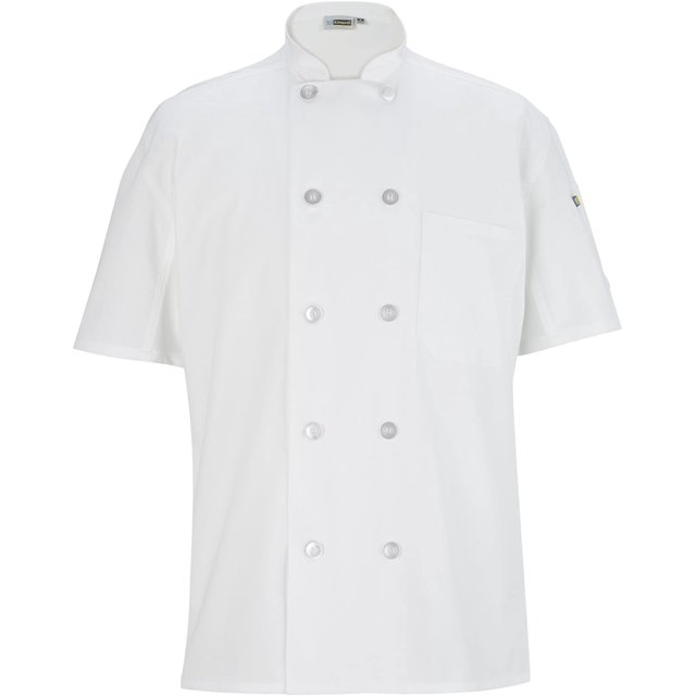Edwards Garment Ten Button Thermometer Pocket Chef Coat