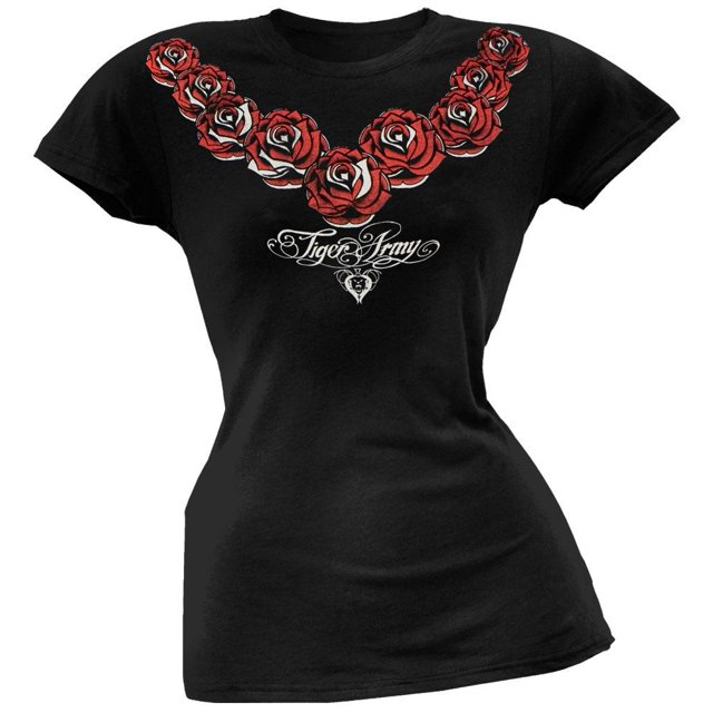 Tiger Army - T-Shirt Junior à Collier Rose