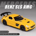 thumbnail image 1 of Diecast 1:32 Mercedes Benz SLS AMG Alloy Super Sports Car Model Simulation Sound And Light Toy Holiday Gift For Friends Collect Yellow, 1 of 6