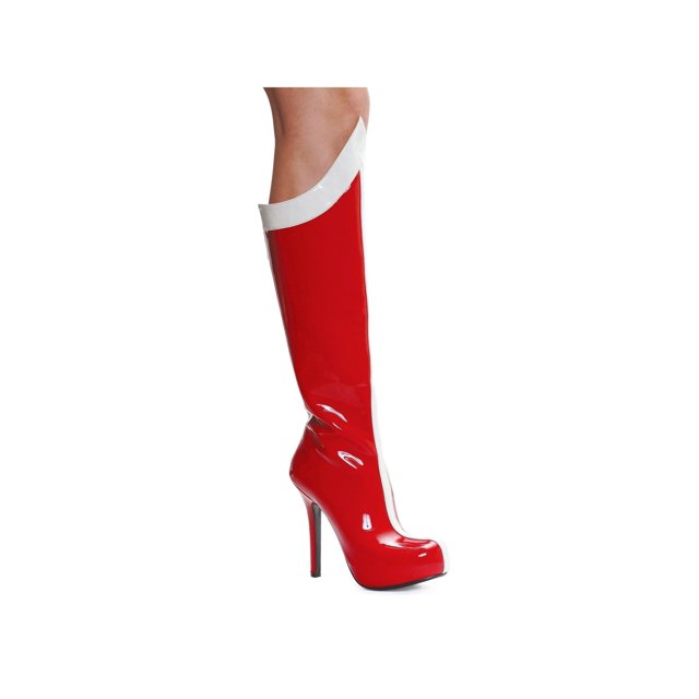 Ellie Shoes E-517-Comet 5 Botte à Talon Genou 9 / Rouge