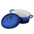 thumbnail image 3 of Mainstays Enameled Oval Cast Iron 4.12qt Casserole, Blue, 3 of 6