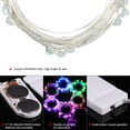 thumbnail image 3 of 2M/6.6FT 20 LED Fairy Starry Copper Wire String Battery Operated Powered IP65 Water Resistance Extra Flexible Bendable Light Strip for Holiday Christmas Xmas Halloween Festival Decorations, 3 of 8