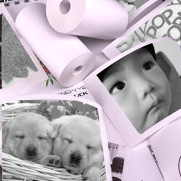 VONKY White HD Printing Mini Printer For Entertainment And Fun Premium Thermal Paper Photo Printer