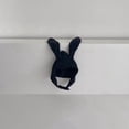 thumbnail image 3 of EYIIYE Kids Girls Boys Solid Color Fleece Hat Bunny Ear Hat Button Closure Rabbit Hat Cute Soft Warm Winter Cap, 3 of 3