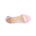 thumbnail image 4 of BLISSFUL STEP Women's Shoes Open Toe Block Heel Ankle Strap Sandals Pink 6.5, 4 of 7