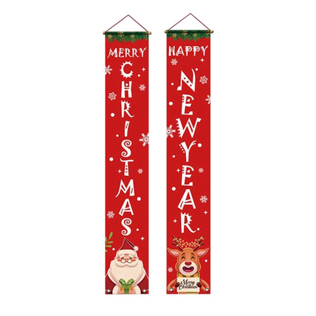 veasfak WELCOME SIGN Banner Merry Christmas Door Wall Home Decor ML02
