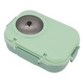 thumbnail image 3 of Thermal Lunch Box, Double Layer Insulated Bento Box 1100ml  For Home For Picnic For Office Green, 3 of 8