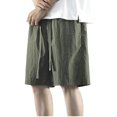 thumbnail image 1 of Diufon Men's Athletic Shorts Cotton Linen Drawstring Waisted Outdoor Sport Shorts Spring Summer Shorts with Pockets, 1 of 6