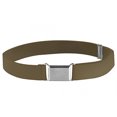 thumbnail image 1 of Kids Elastic Adjustable Strech Belt With Silver Square Buckle - Olive, 1 of 1