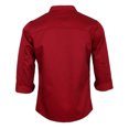 thumbnail image 2 of Veste de Chef Rétro Manteau Uniforme Manches Longues Hôtel Cuisine Tenue de Travail Serveur Serveuse Uniformes Vêtements 3TG Rouge, 2 of 9