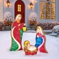 thumbnail image 3 of MesaSe Nativity Scene Silhouette Yard Sign Display 25*20cm With Lights For  Holiday With Metal Stakes, 3 of 11