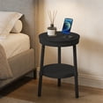 thumbnail image 2 of Table d'Appoint Multifonction avec Tiroir, Tablette de Rangement, Table de Chevet, Table à Café pour Salon, Chambre, Bureau, Lot de 1, 2 of 6