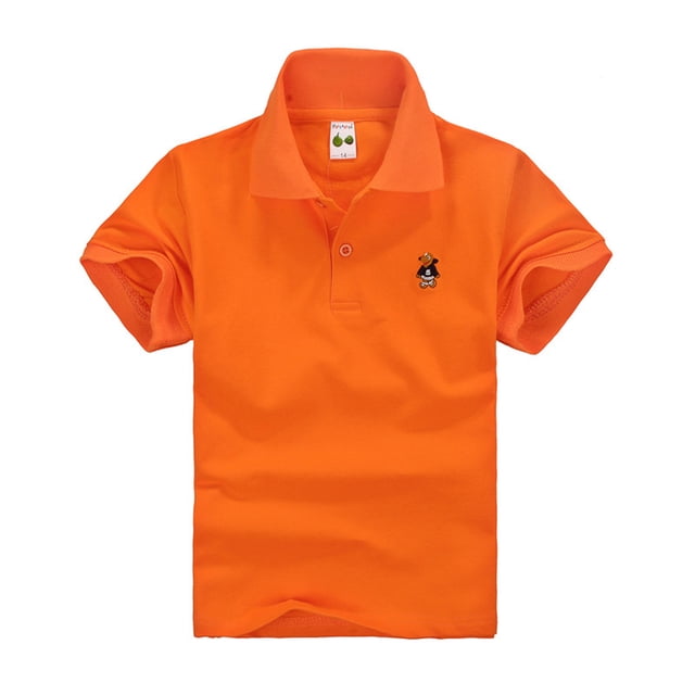 Polos pour Garçons Polo Uni pour Garçons Chemises Mode à Manches Courtes 4-5 Ans Mode Garçons