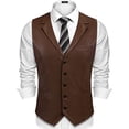 thumbnail image 1 of LSLJS Gilets Décontractés pour Hommes à Simple Boutonnage Imprimé Rétro Costume d'Hiver Débardeurs Col en V Hommes Col Rabattu avec Poches Gilets Formels Médiévaux, Chemises et T-Shirts Athlétiques pour Hommes Cadeaux pour Hommes, 1 of 3