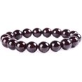 thumbnail image 1 of Bracelet Extensible Unisexe en Grenat Rouge Naturel avec Perles Rondes de 10 mm, 7 Pouces, 1 of 2