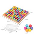thumbnail image 3 of Wooden Go Games Set Dots Beads Board Games Toy Rainbow Clip Beads Puzzle, 3 of 7