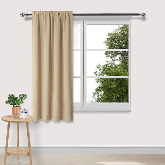 EGNMCR Curtains Heat Insulation Energy Saving Bedroom And Kitchen Curtains Scandinavian Solid Colour Silk Curtains blackout curtain