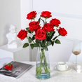 thumbnail image 2 of Quintina 52” Artificial Silk Red Roses Wedding Bouquet (12 Count), 2 of 7