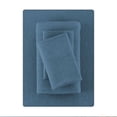 thumbnail image 1 of Mainstays Cotton Rich Extra Soft Jersey Bed Sheet Set, Double, Dark Blue, 4 Pieces, 1 of 6