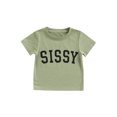 thumbnail image 1 of Kmbangi Enfants T-shirt Tops Lettre Impression Manches Courtes Col Rond Été Respirant Tops, 1 of 9