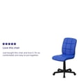 thumbnail image 2 of Mid-Back Blue Quilted Vinyl Swivel Task Chair, 2 of 9