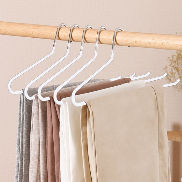 TIMIFIS Iron Storage Rack, Dorm Room Essentials For Girls Z Shaped Pants Hanger Non Slip Heavy Duty Iron Clothes Rack for Closet Space Saving Storage Organizer Singles