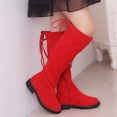thumbnail image 2 of Curenmufel Girls Boots Girls Knee High Fashion Riding Boots Size 9 (Red,Toddler 9), 2 of 9