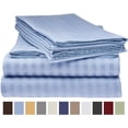 thumbnail image 1 of 1100 Thread Count 4 Piece Quality Sheet Set 18 Inch DeepPocket 100% Egyptian Cotton Stripe Pattern, 1 of 3