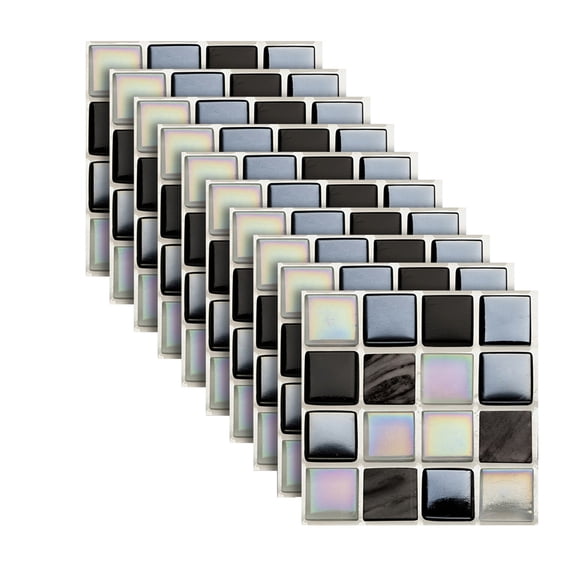 10 Sheet Peel and Stick Backsplash for Kitchen Mosaic Peel and Stick Wall Tiles Self Adhesive Stick on Tiles for Bathroom Kitchen Laundry Room Camper Shower 4"x4" 4"x4"