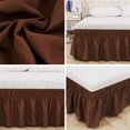 thumbnail image 4 of Solid Color Elastic Bed Skirt Wrinkle Free Dust Ruffle for Twin Queen King US Size, 4 of 4