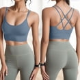 thumbnail image 2 of Women's Sports Plus Size Thin Quick Dried And Shockproof Running Yoga Tank Top Back Gathering Bra, 2 of 5