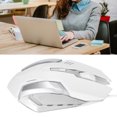 thumbnail image 3 of Gaming Mouse Wired, Computer Mouse Wired Sturdy Durable Game Level Sensors  for Home for Office Black,White, 3 of 7