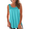 thumbnail image 2 of (Lot de 2) Kcodviy Femmes Décontracté Été Ample Actif Hauts Amples pour Femmes Sans Manches Col Rond Gilet Hauts pour Hommes Débardeur Chemise Tunique Blouse 3X Hauts pour Femmes Camisole, 2 of 7