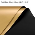 thumbnail image 2 of Unique Bargains Double Sided Color Flower Wrapping Paper Black+Gold 22.8'x22.8' Waterproof 10 Pack, 2 of 5