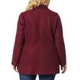 thumbnail image 3 of GRACE & GRANDEUR Women's Plus Size Winter Outerwear Double-Breasted Mid-Length Coat, 3 of 6