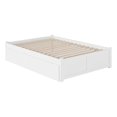 thumbnail image 1 of Leo & Lacey Solid Wood Urban Full Storage Platform Bed in White, 1 of 7