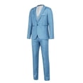 thumbnail image 1 of TIMIFIS Mens Suits 2 Piece Slim Fit Casual One Button Solid Suits for Mens Business Wedding Party Jacket Blazer & Pants SetFall, 1 of 5