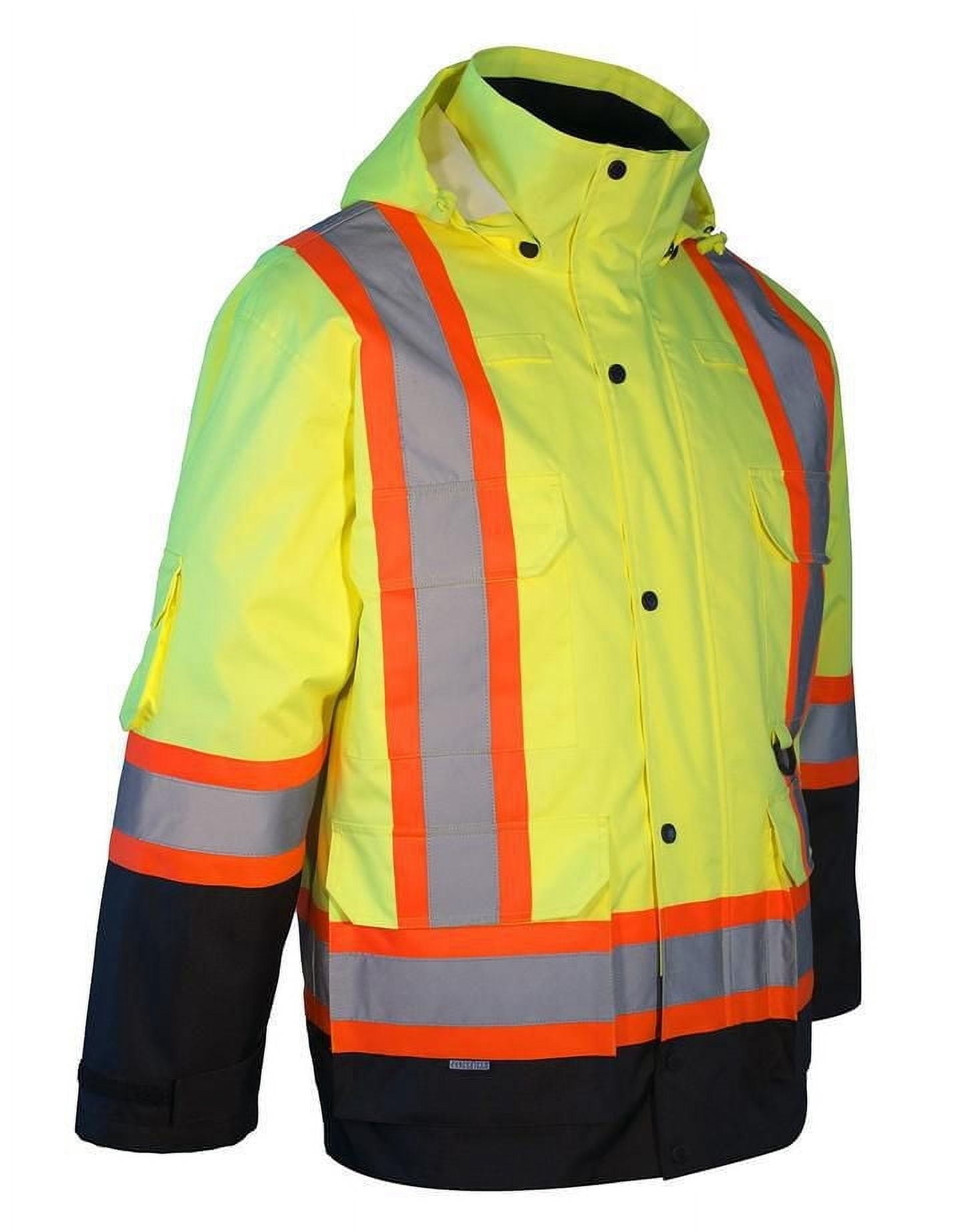 Parka de sécurité d'hiver Forcefield 6-in-1 Hi Vis avec veste bombardier amovible