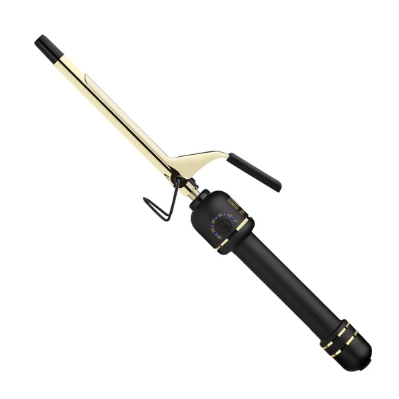 HOT TOOLS New and Improved 24K Gold Professional 1/2"" Extended Barrel Curling Iron with Clamp for Super Tight Curls | 24K Gold Technology for Long-Lasting Results & Longer Barrel for Easy Styling