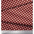 thumbnail image 3 of Soimoi Red Rayon Fabric Pink Heart Decor Fabric Printed Yard 42 Inch Wide, 3 of 5