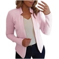 thumbnail image 2 of TIMIFIS Womens Casual Blazers Open Front Long Sleeve Work Office Jackets Blazer-PinksFall/Winter, 2 of 5
