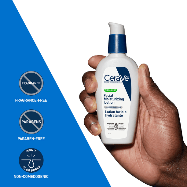 CeraVe PM Facial Moisturizing Lotion, Nighttime Face Moisturizer