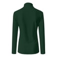 thumbnail image 5 of Mefallenssiah Mode Femmes Col Roulé Uni Manches Longues Tricot T-Shirt Ajusté Blouse Hauts Vert TG, 5 of 5